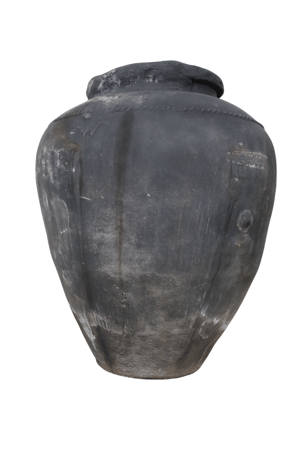 oude grote kruik uit india zwart donker grijs oude grote kruik uit india zwart donker grijs