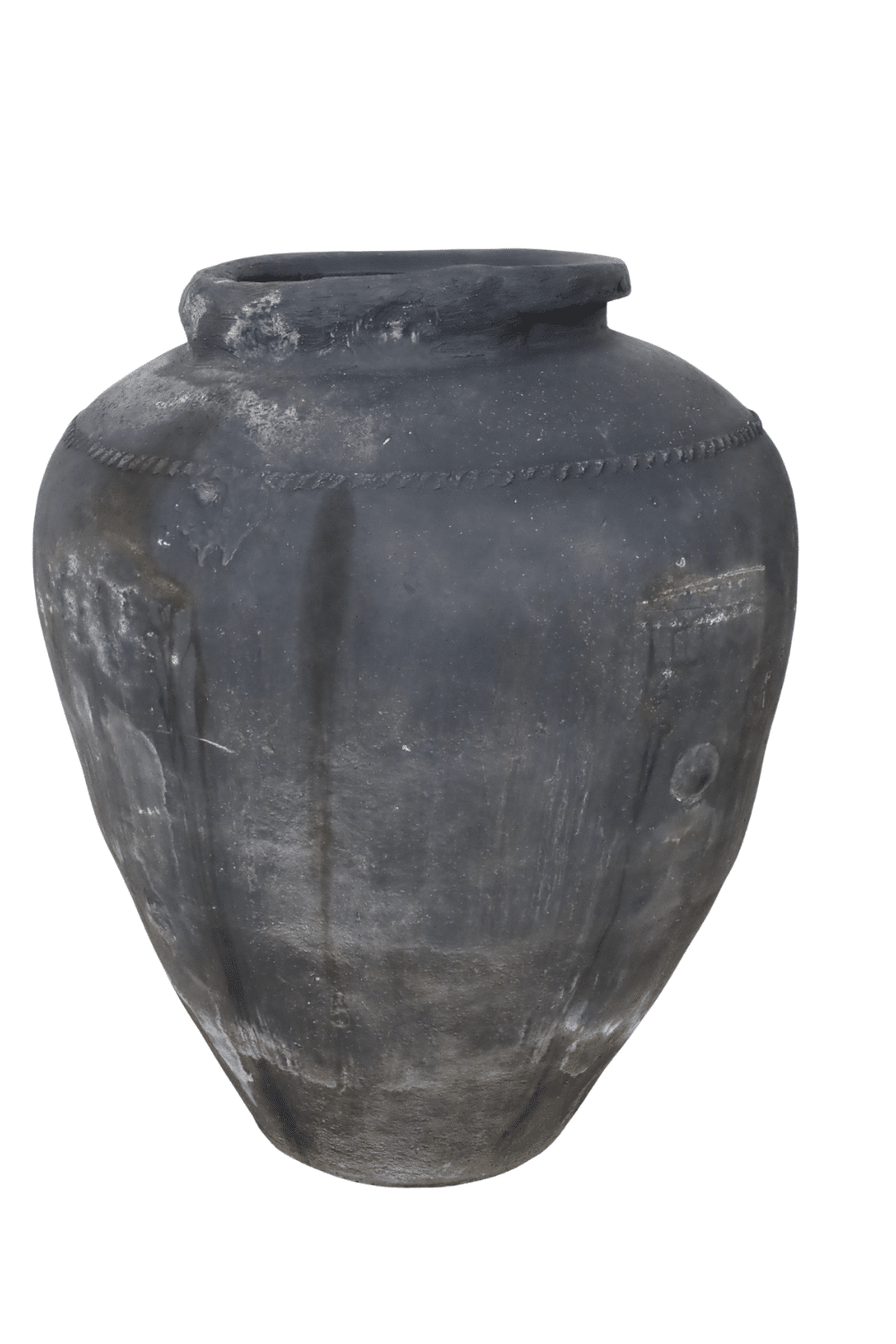 oude grote kruik uit india zwart donker grijs oude grote kruik uit india zwart donker grijs