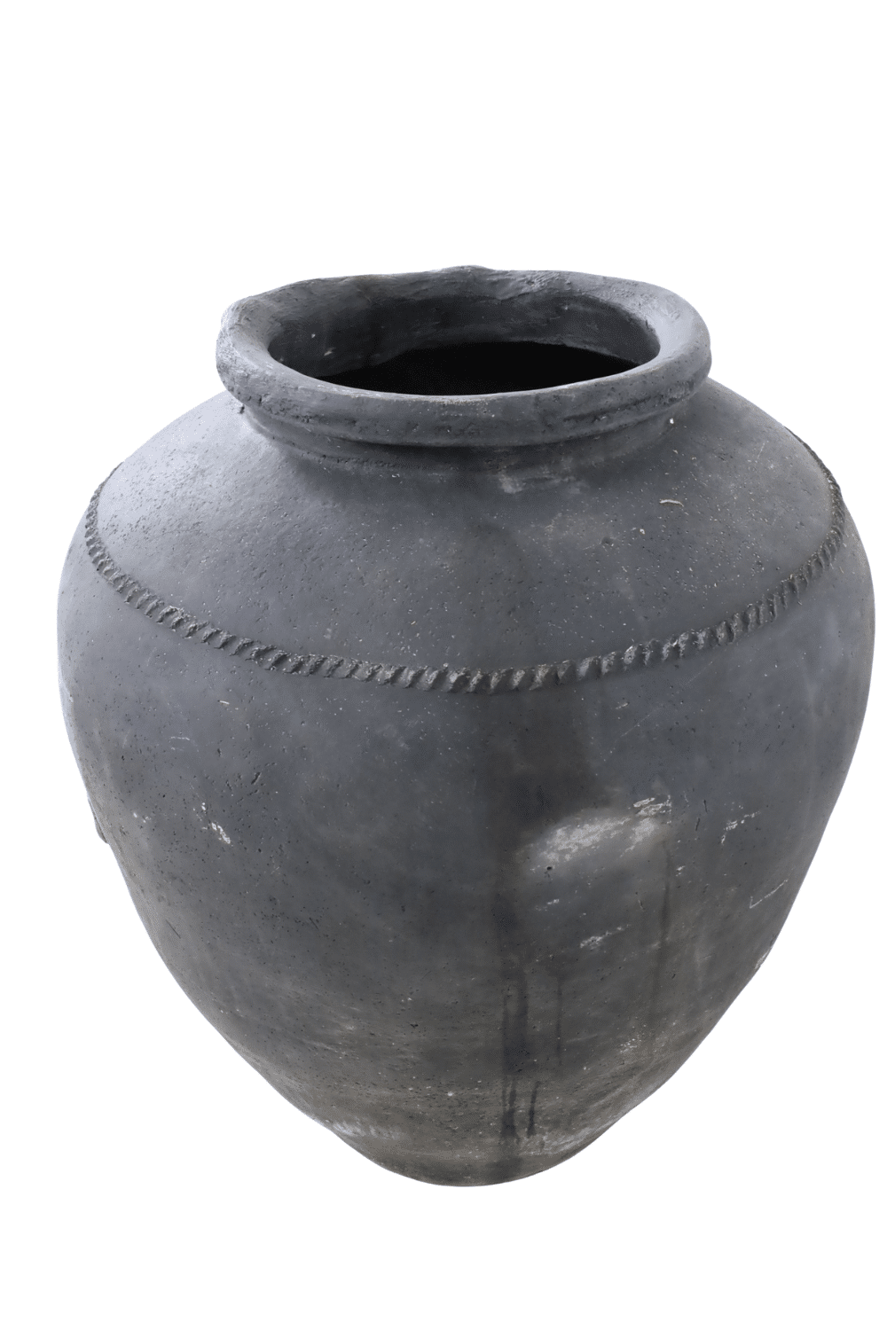 oude grote kruik uit india zwart donker grijs oude grote kruik uit india zwart donker grijs