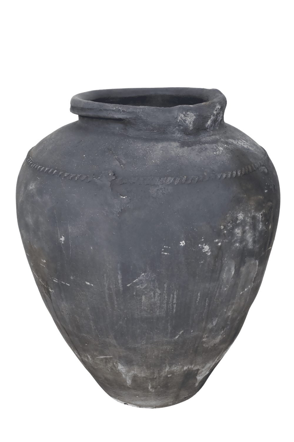 oude grote kruik uit india zwart donker grijs oude grote kruik uit india zwart donker grijs