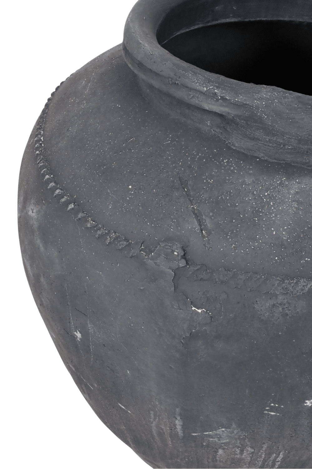 oude grote kruik uit india zwart donker grijs oude grote kruik uit india zwart donker grijs