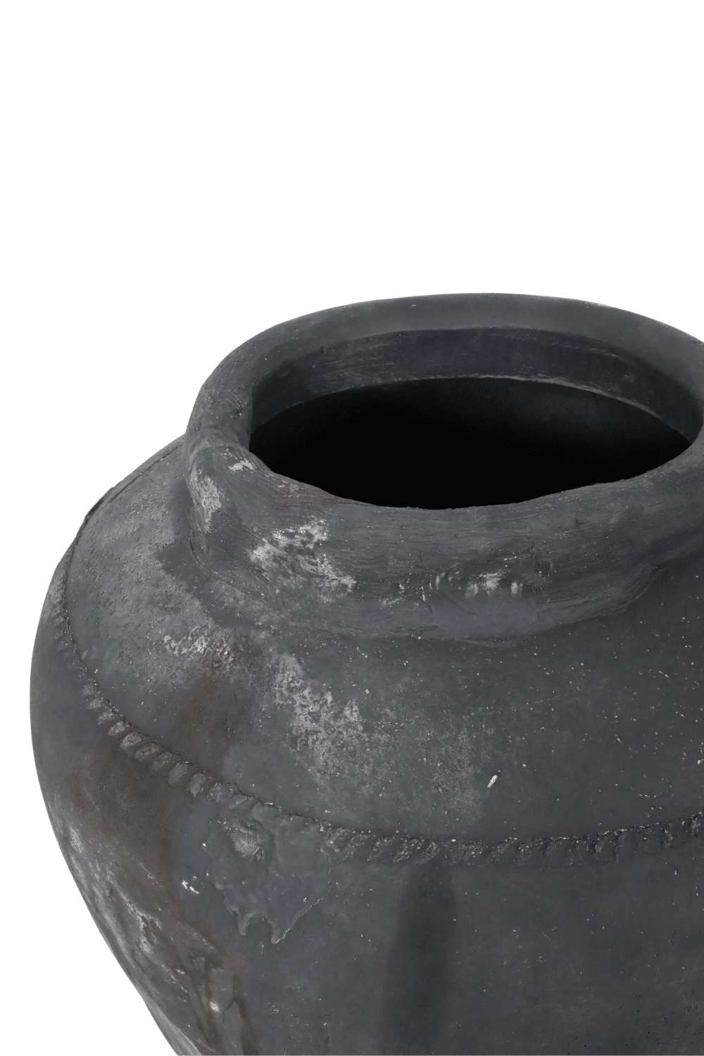 oude grote kruik uit india zwart donker grijs oude grote kruik uit india zwart donker grijs