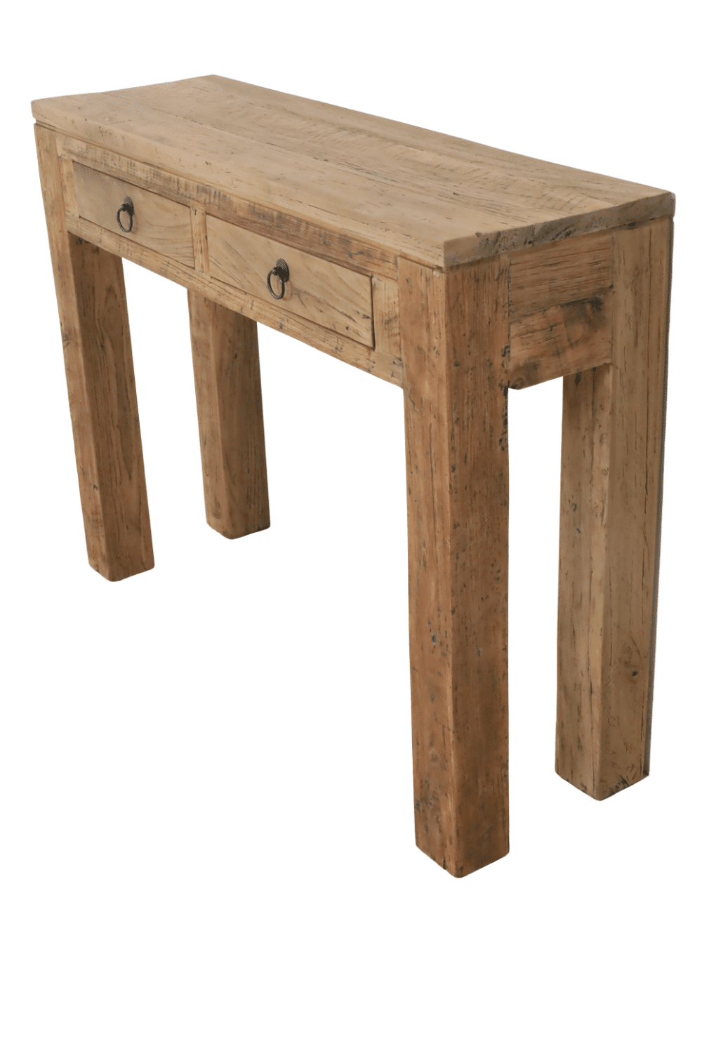 Sidetable met lades en zonde onderplank teak rural 100x30x76 cm