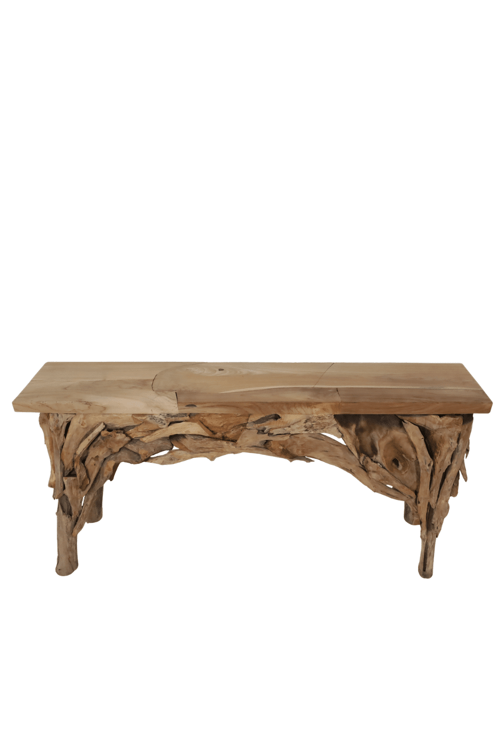 Side table wortel teak ruwe grove side table 160x32x82 cm
