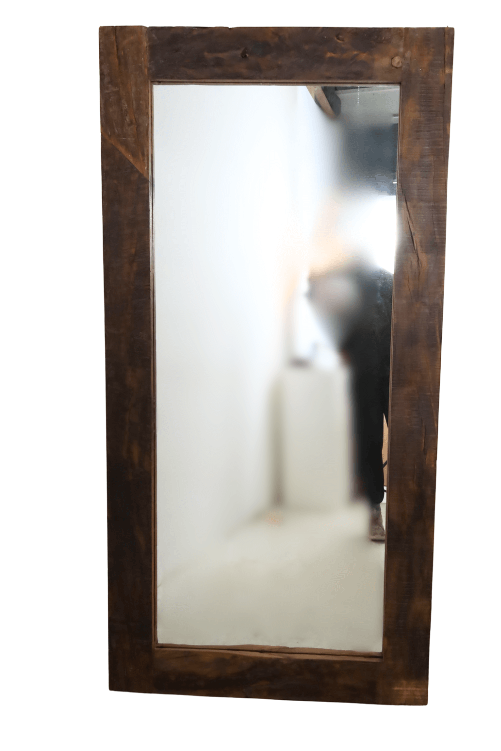 Teak houten spiegel, donker bruin, rechthoekig 90x3,5x180 cm Teak houten spiegel, donker bruin, rechthoekig 90x3,5x180 cm