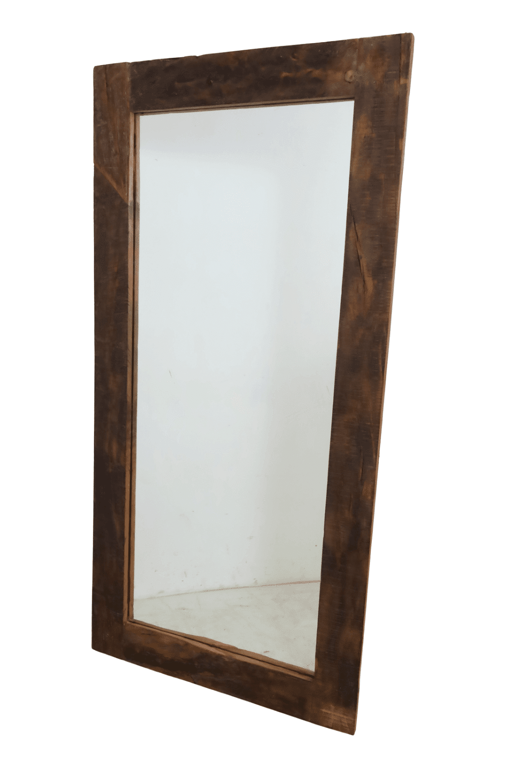 Teak houten spiegel, donker bruin, rechthoekig 90x3,5x180 cm Teak houten spiegel, donker bruin, rechthoekig 90x3,5x180 cm