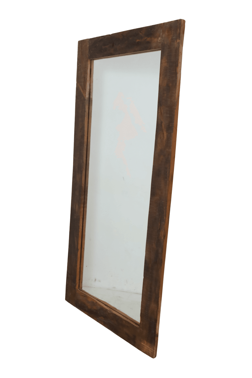 Teak houten spiegel, donker bruin, rechthoekig 90x3,5x180 cm Teak houten spiegel, donker bruin, rechthoekig 90x3,5x180 cm