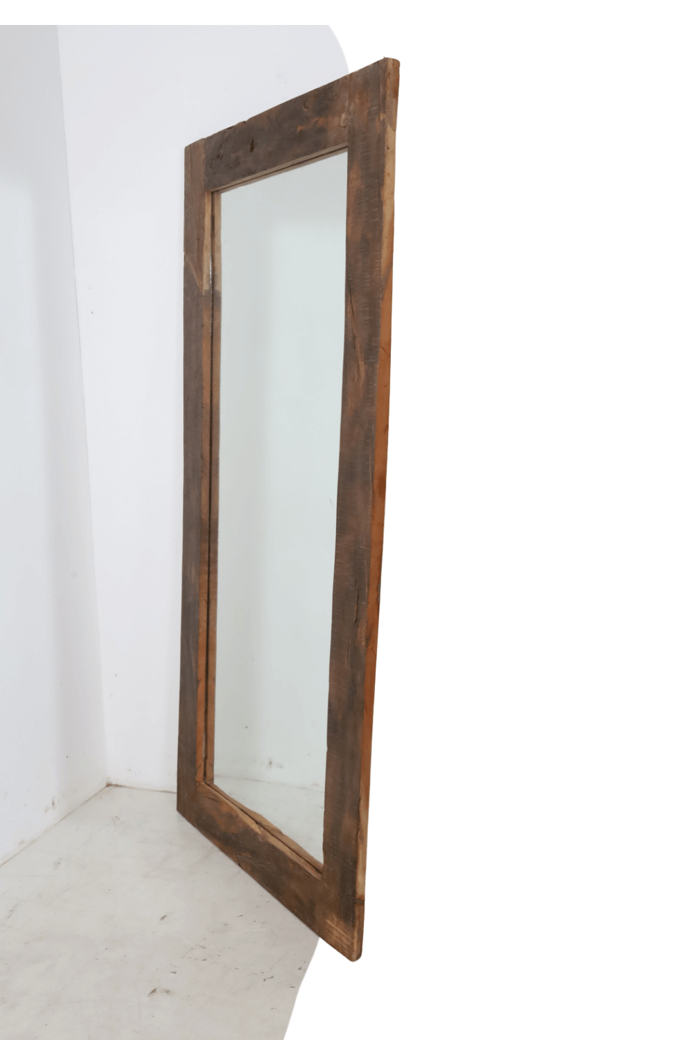 Teak houten spiegel, donker bruin, rechthoekig 90x3,5x180 cm Teak houten spiegel, donker bruin, rechthoekig 90x3,5x180 cm