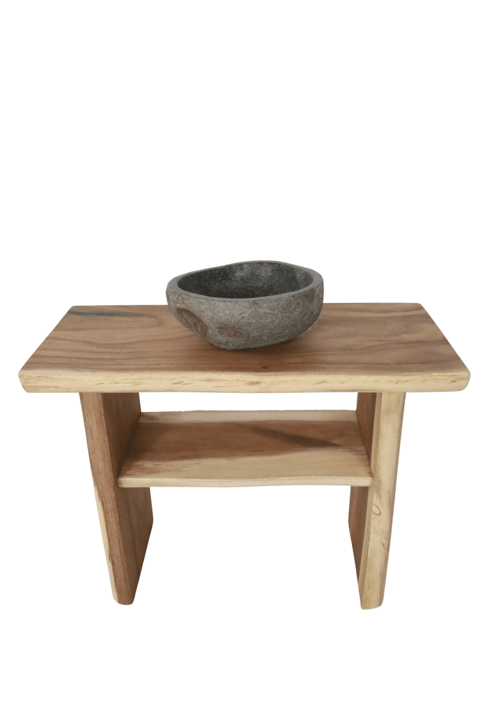 open houten suar boomstam badkamermeubel 100x46x80 cm