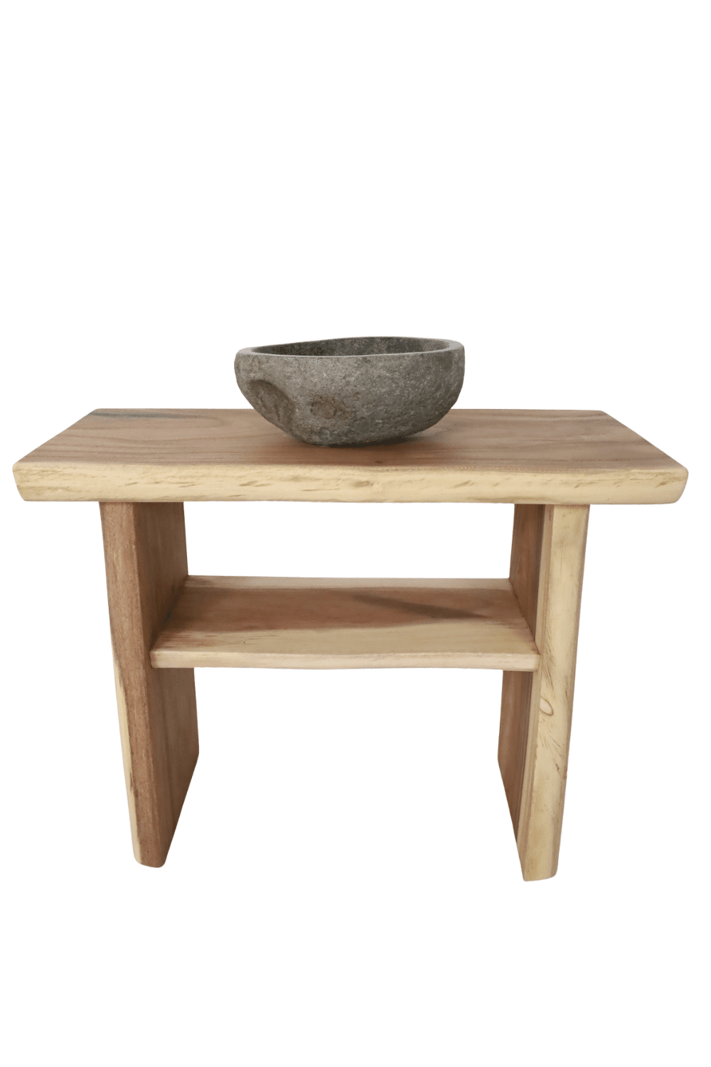 open houten suar boomstam badkamermeubel 100x46x80 cm