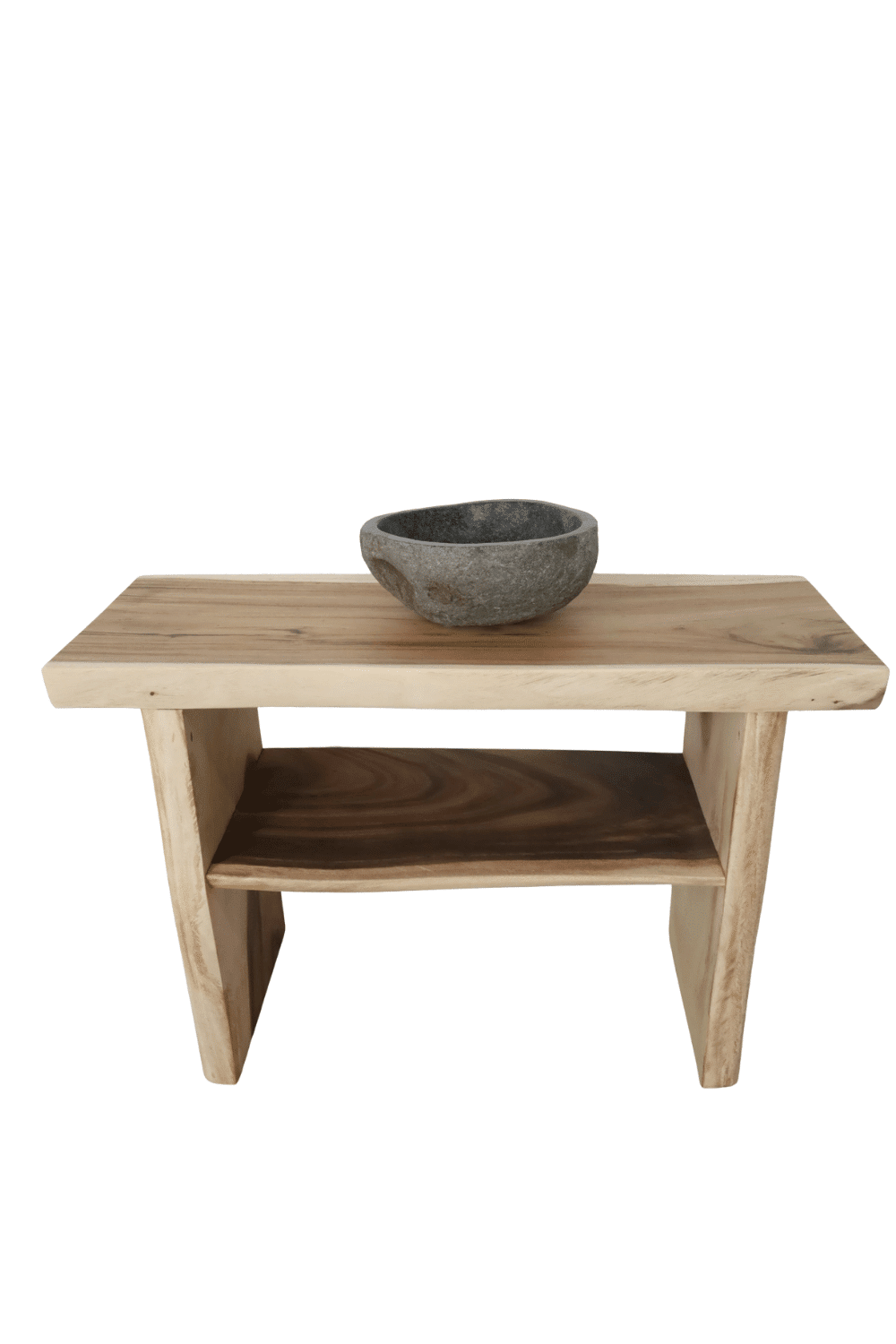 Suar houten badkamermeubel simpel met een legplank 120x46x80 cm