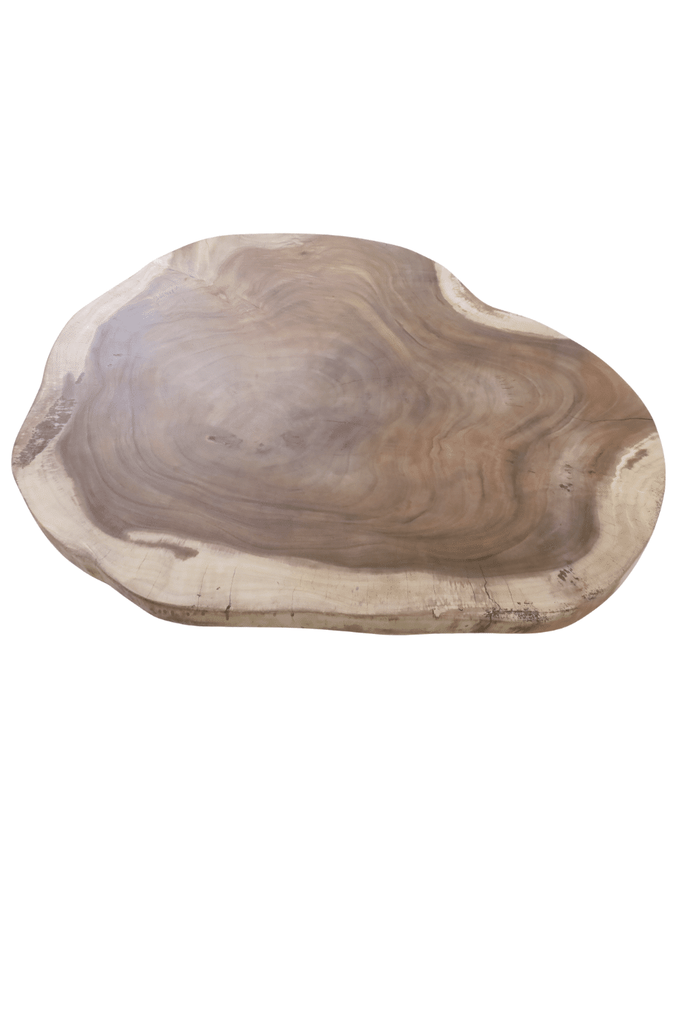 Boomstam salontafel suar hout groot en laag 125x110x38 cm