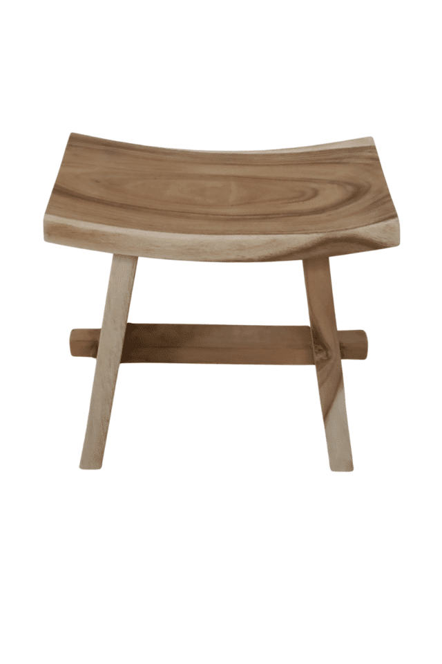 houten krukje rechthoekig rond