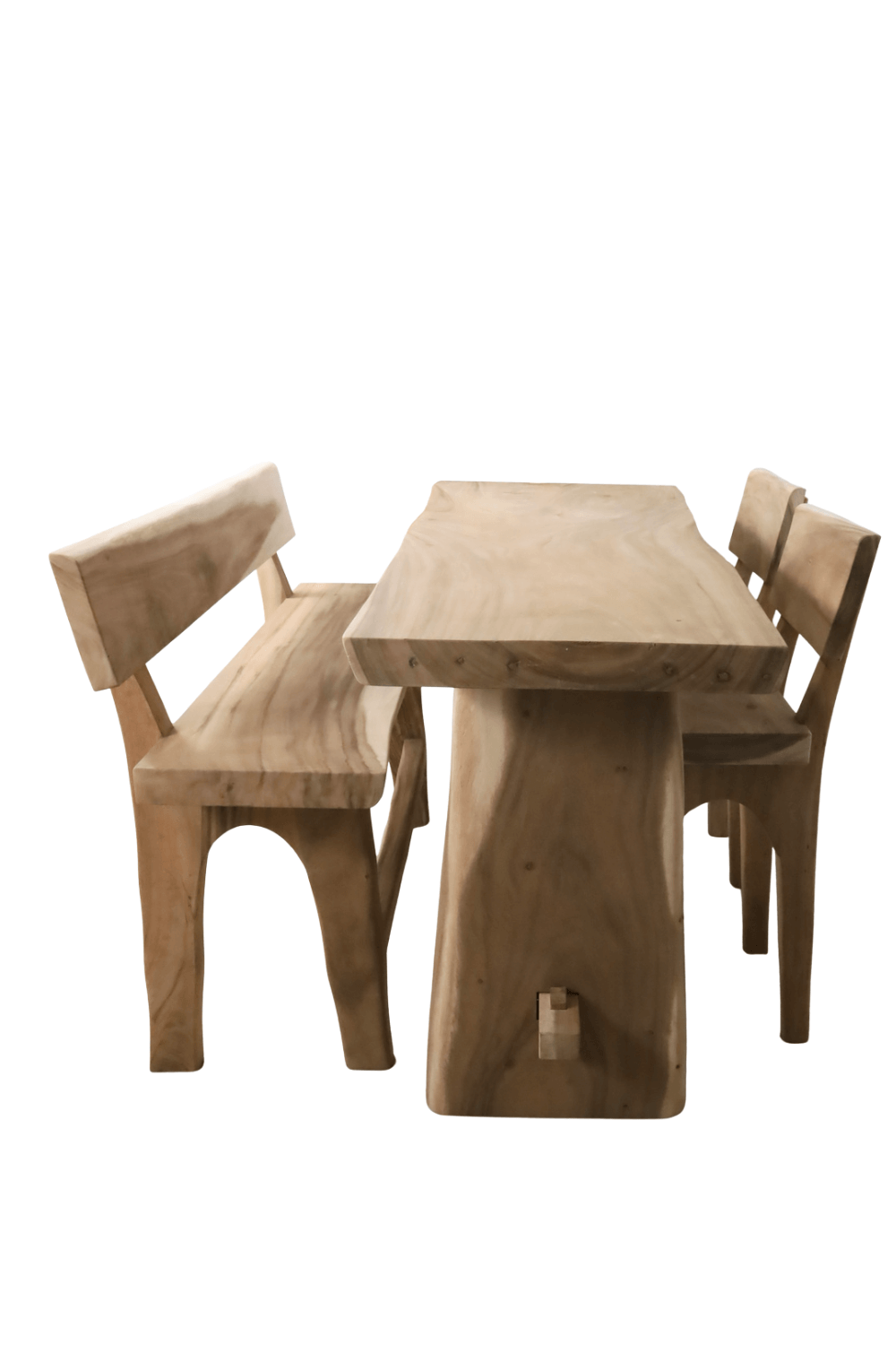 Suar houten bar set tafel krukken en barbank