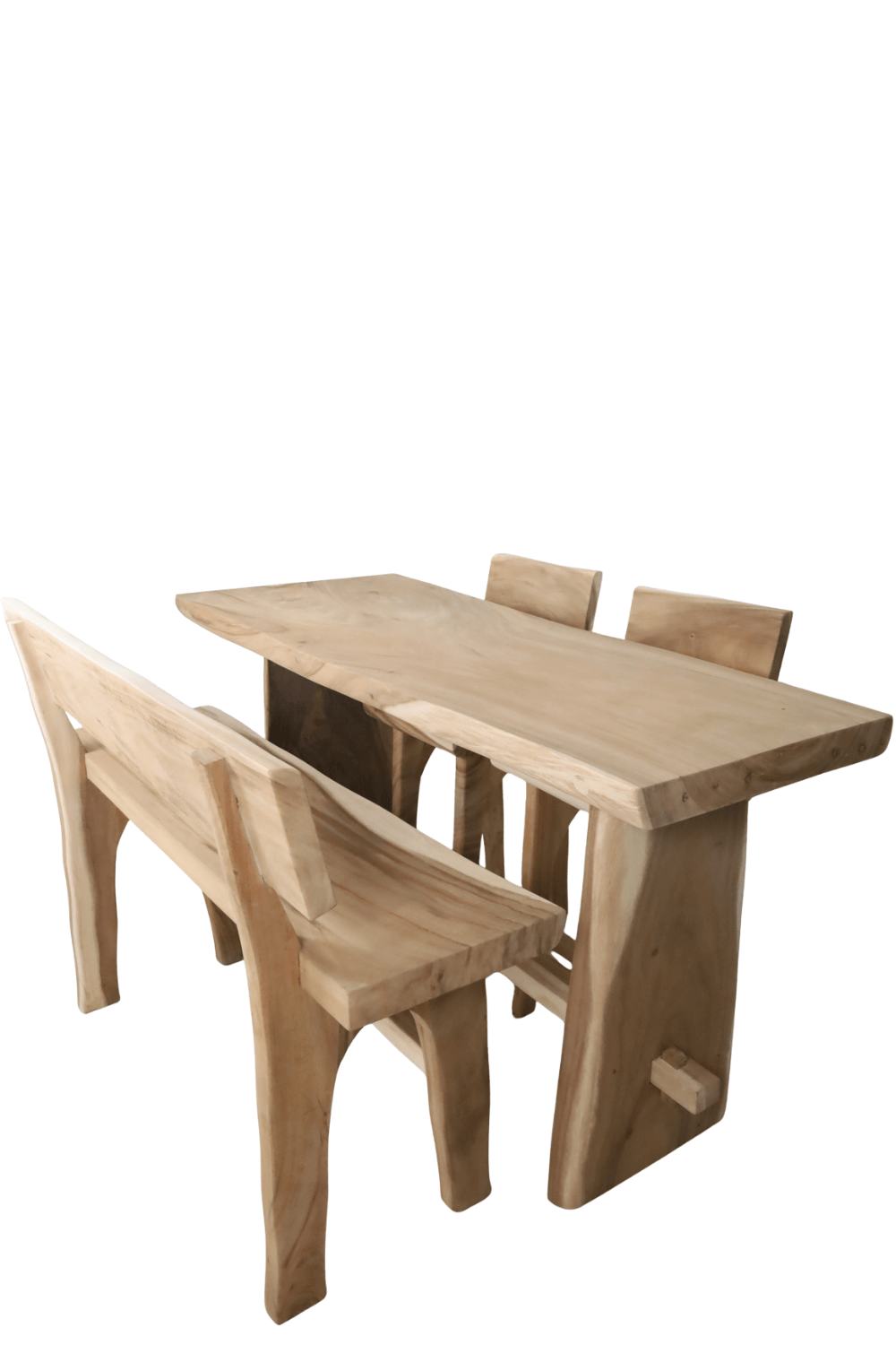 Suar houten bar set tafel krukken en barbank