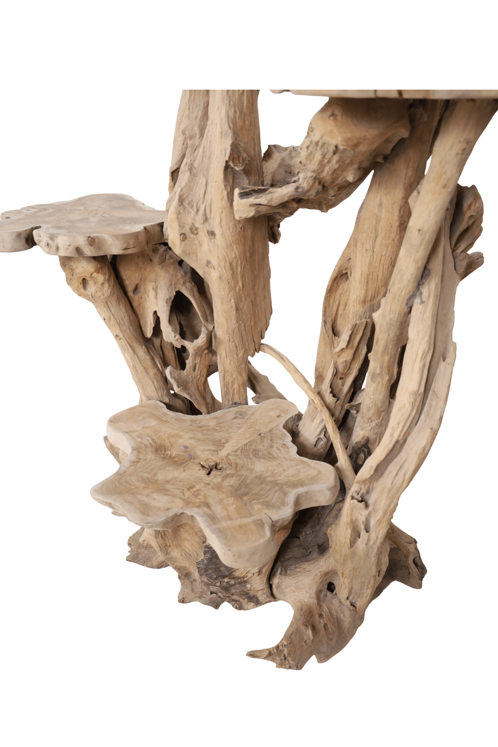 Teak houten etagere kattenpaal 110x75x195 cm