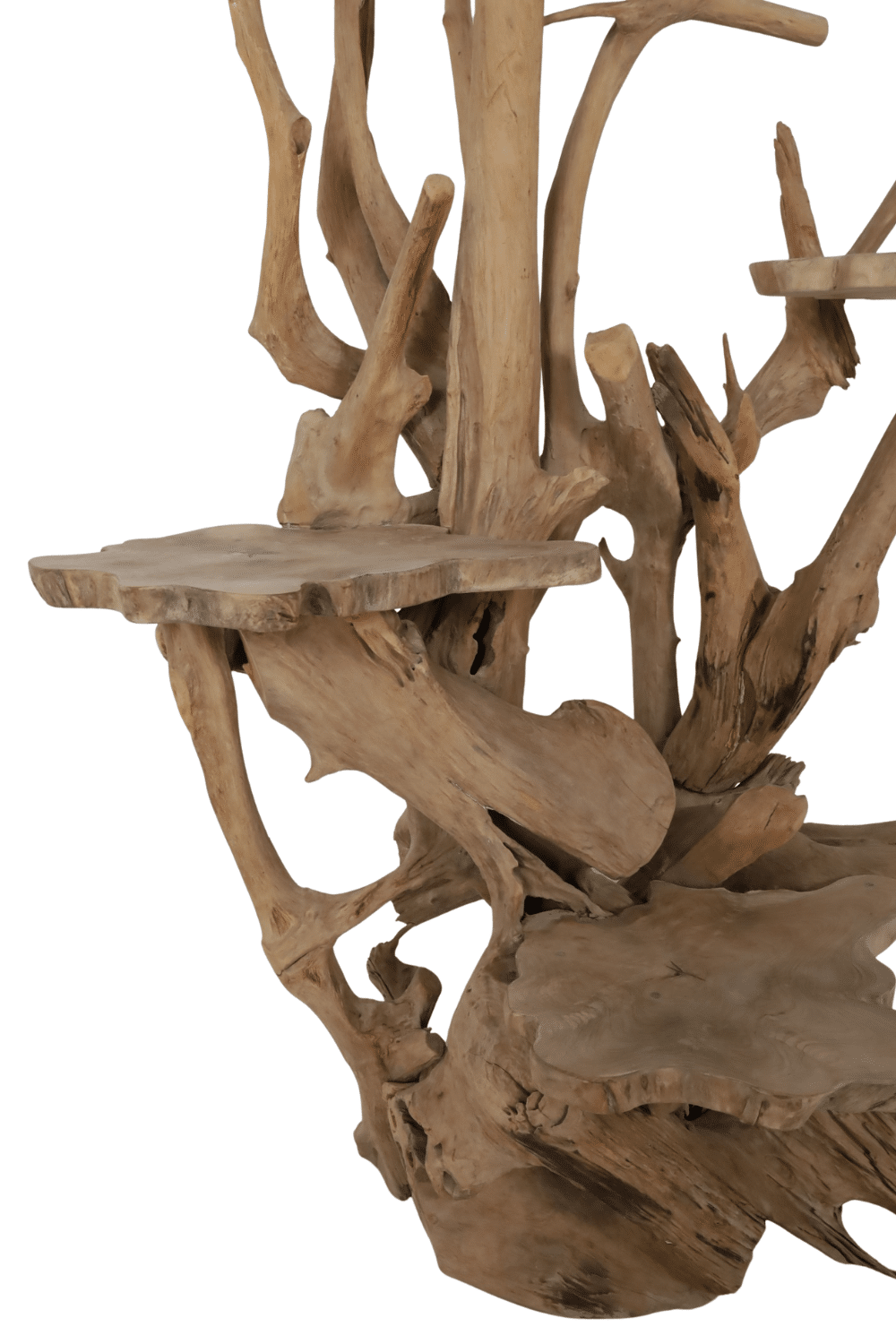 Wortelteak Kattenpaal / Etagère houten Kattenpaal Wortelteak kattenpaal 130x80x214