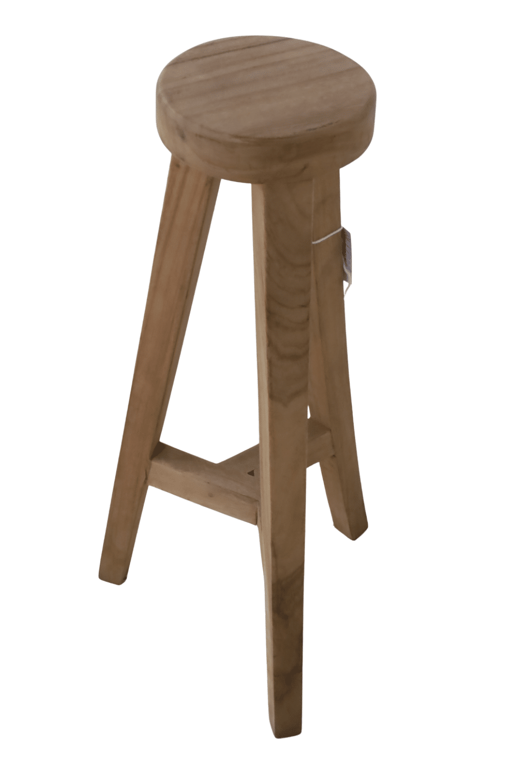 small en rond planten tafeltje suar hout 20cm, 40 cm en 77cm hoog