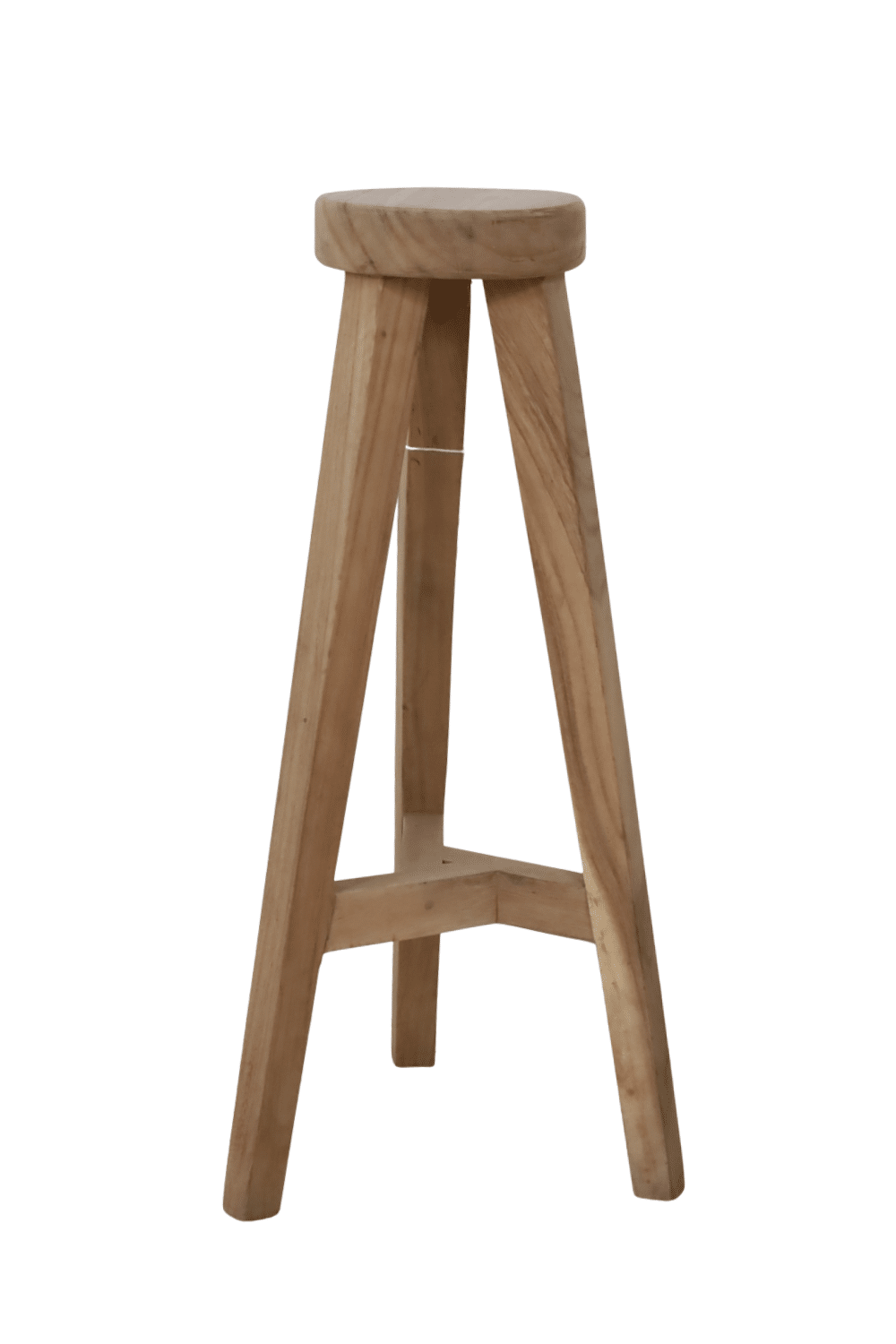 small en rond planten tafeltje suar hout 20cm, 40 cm en 77cm hoog