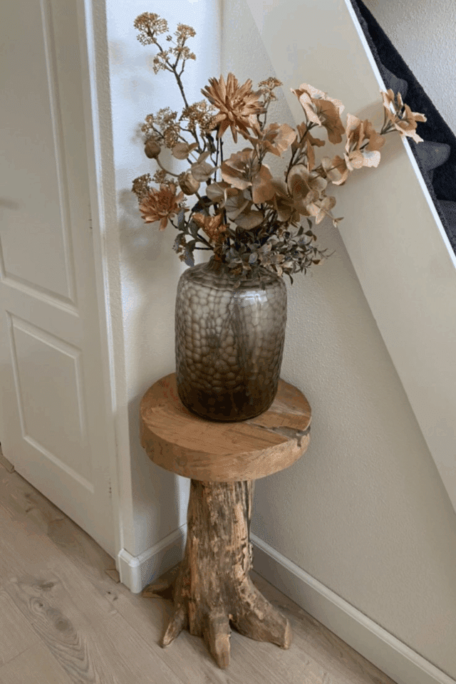 wortel teak pilaar zuil stoere grove grillige pilaar