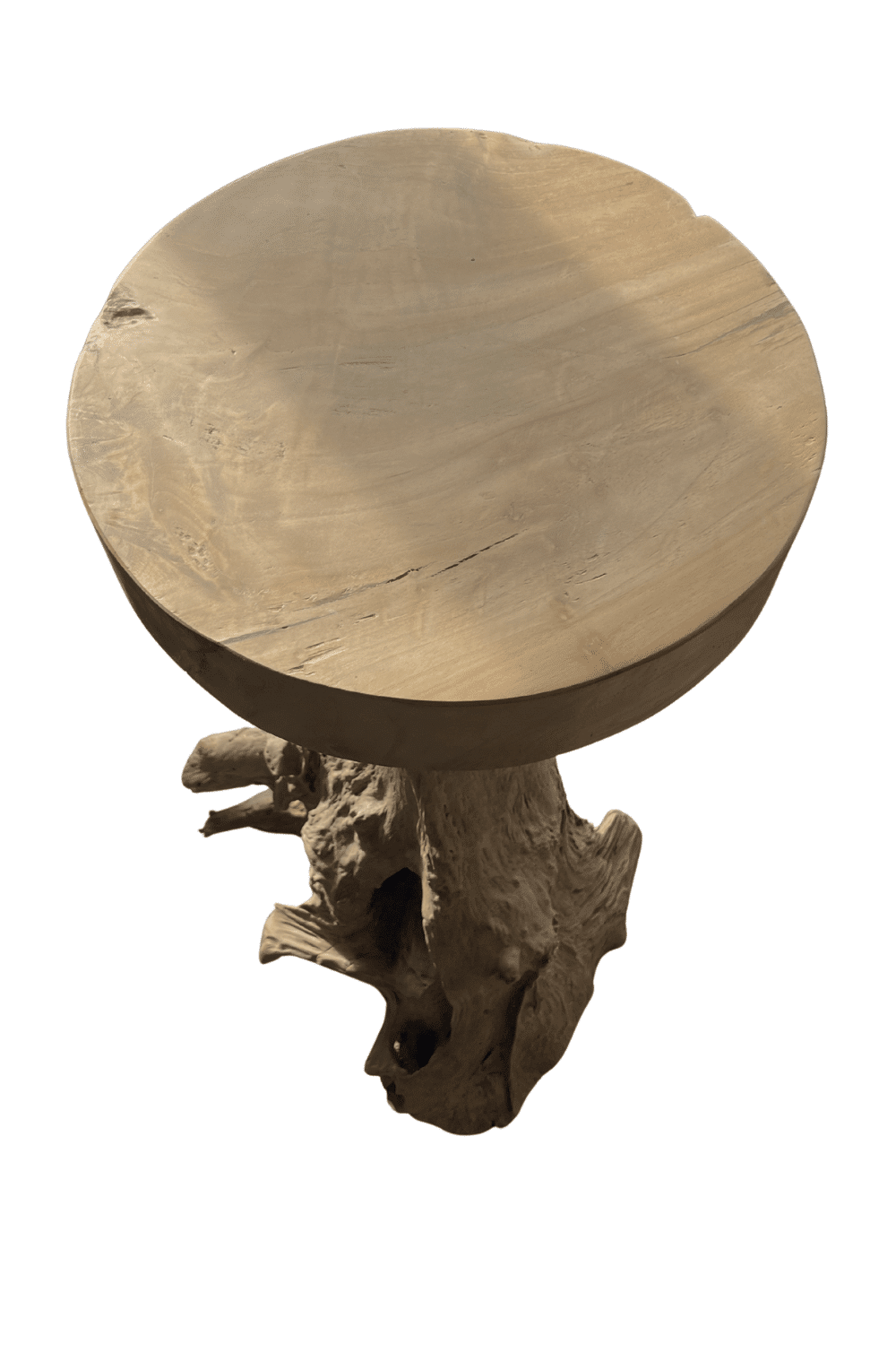 wortel teak pilaar zuil stoere grove grillige pilaar