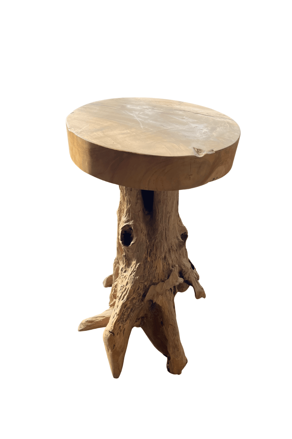 wortel teak pilaar zuil stoere grove grillige pilaar