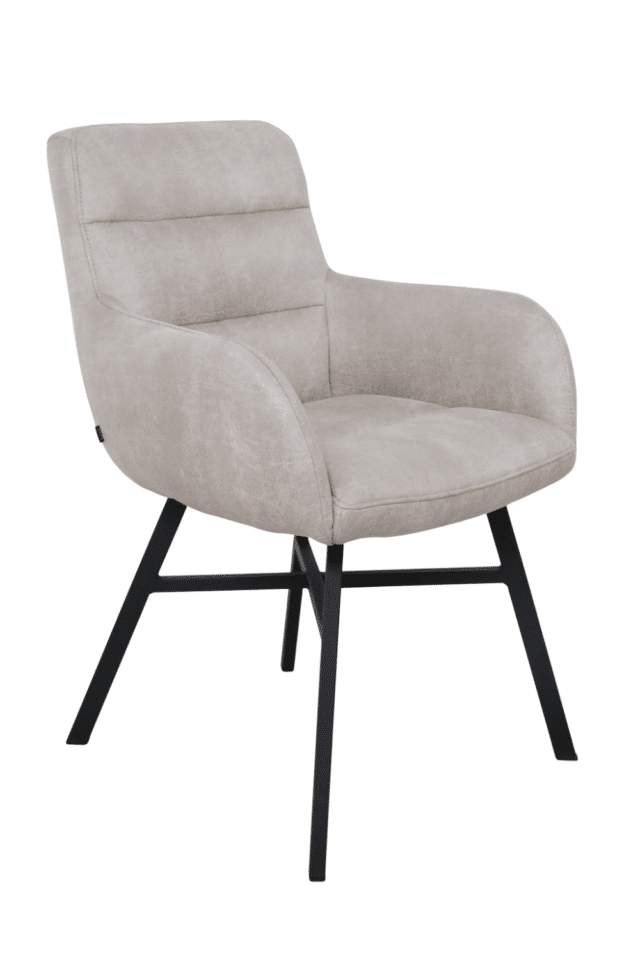 eetkamer Stoel met armleuning lichtgrijs