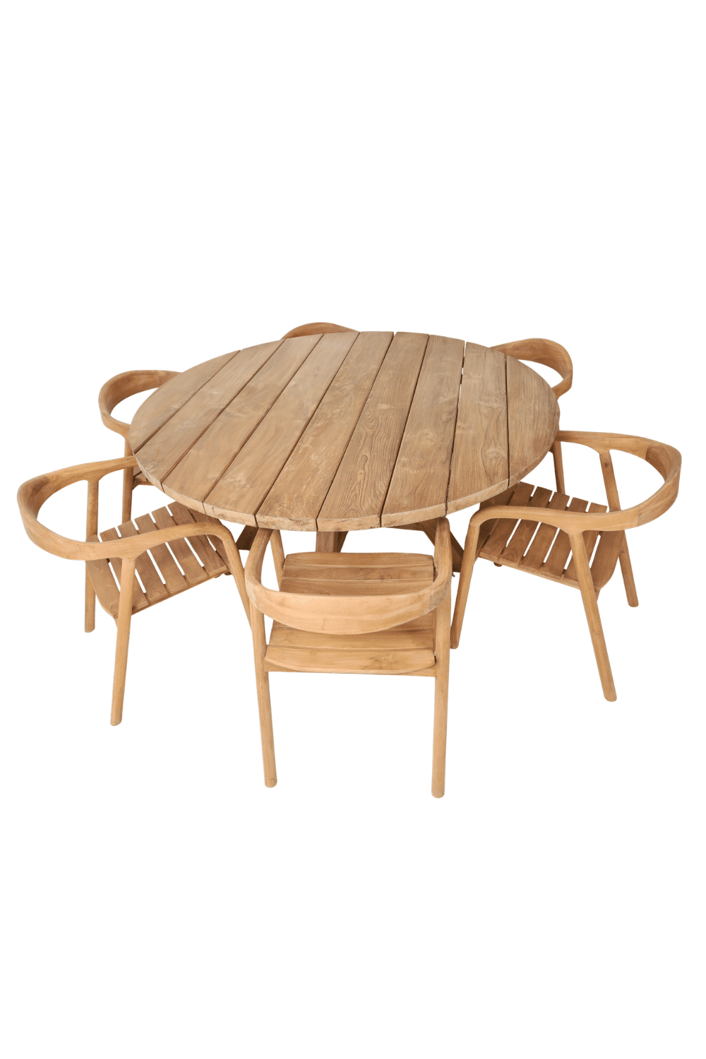 Teak houten ronde tuintafel 150 cm