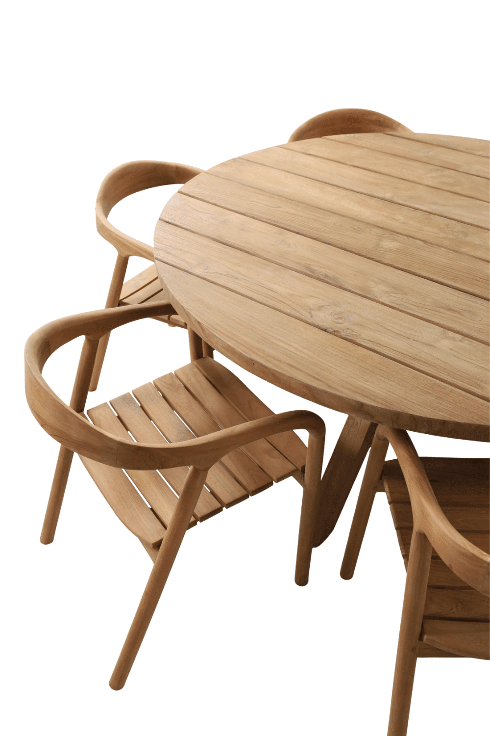 Teak houten ronde tuintafel 150 cm