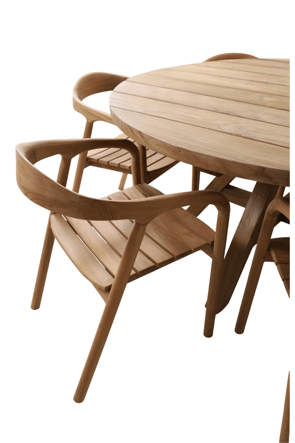 Teak houten ronde tuintafel 150 cm