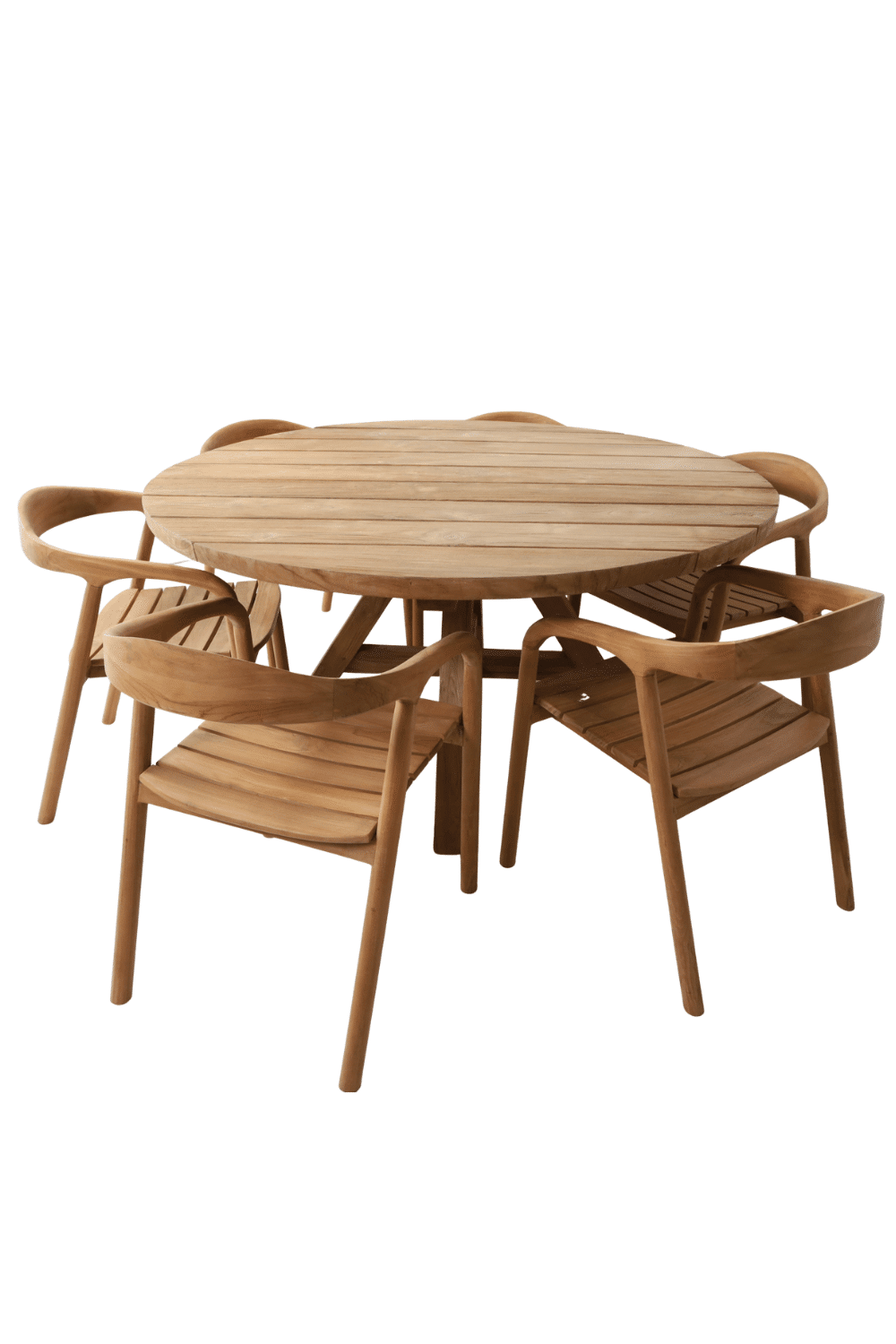 Teak houten ronde tuintafel 150 cm