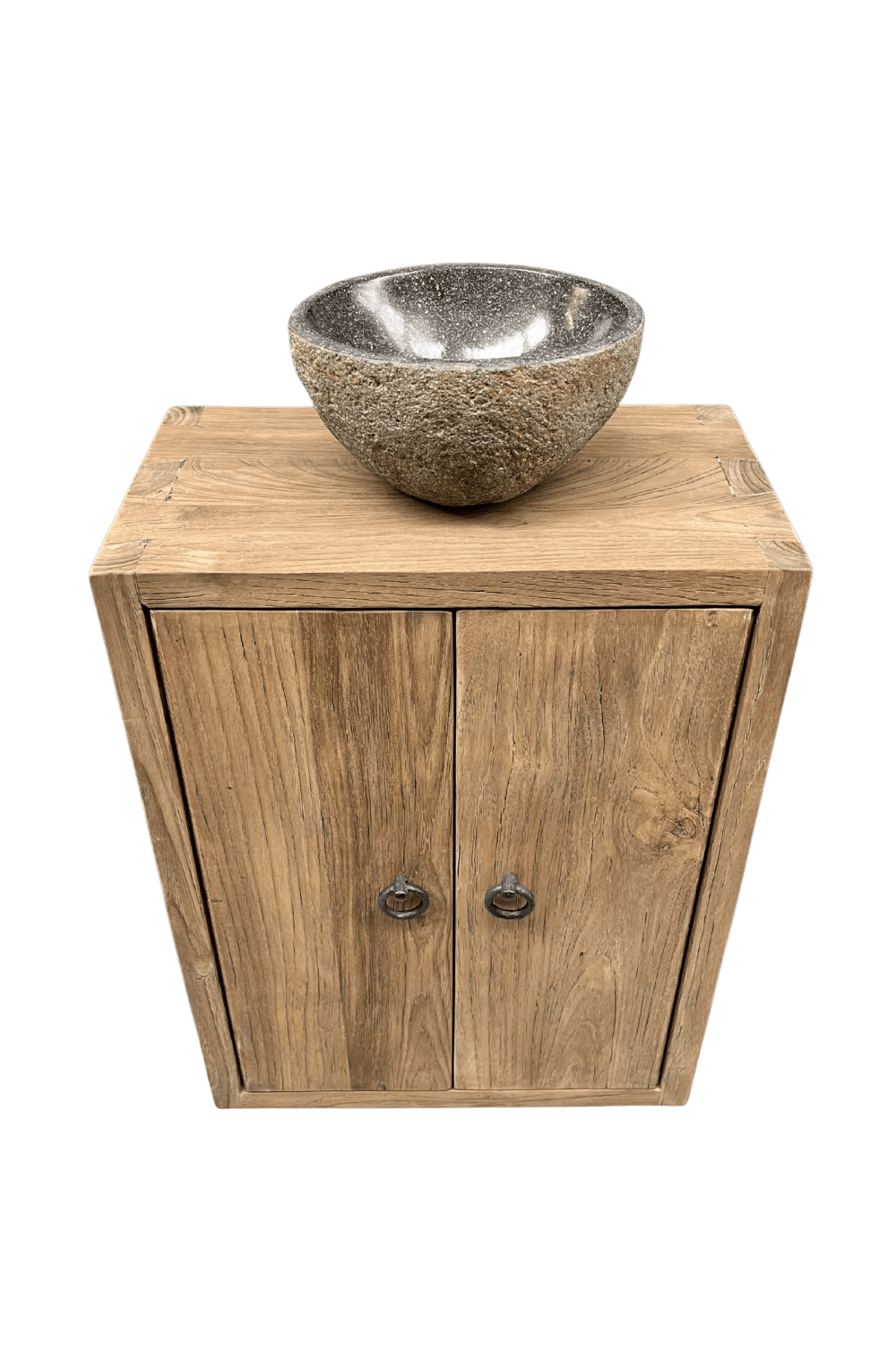 Teak houten toiletkastje hangend 45x25x60 cm