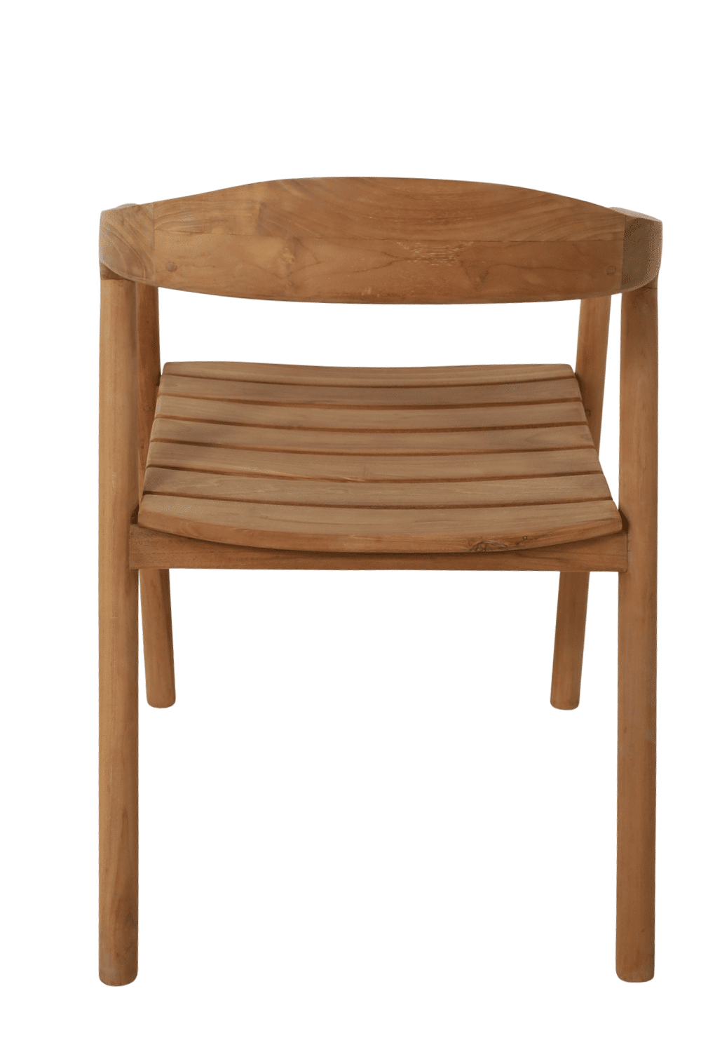 Teak houten ronde tuinstoelen met arm leuning cafe stoeltje