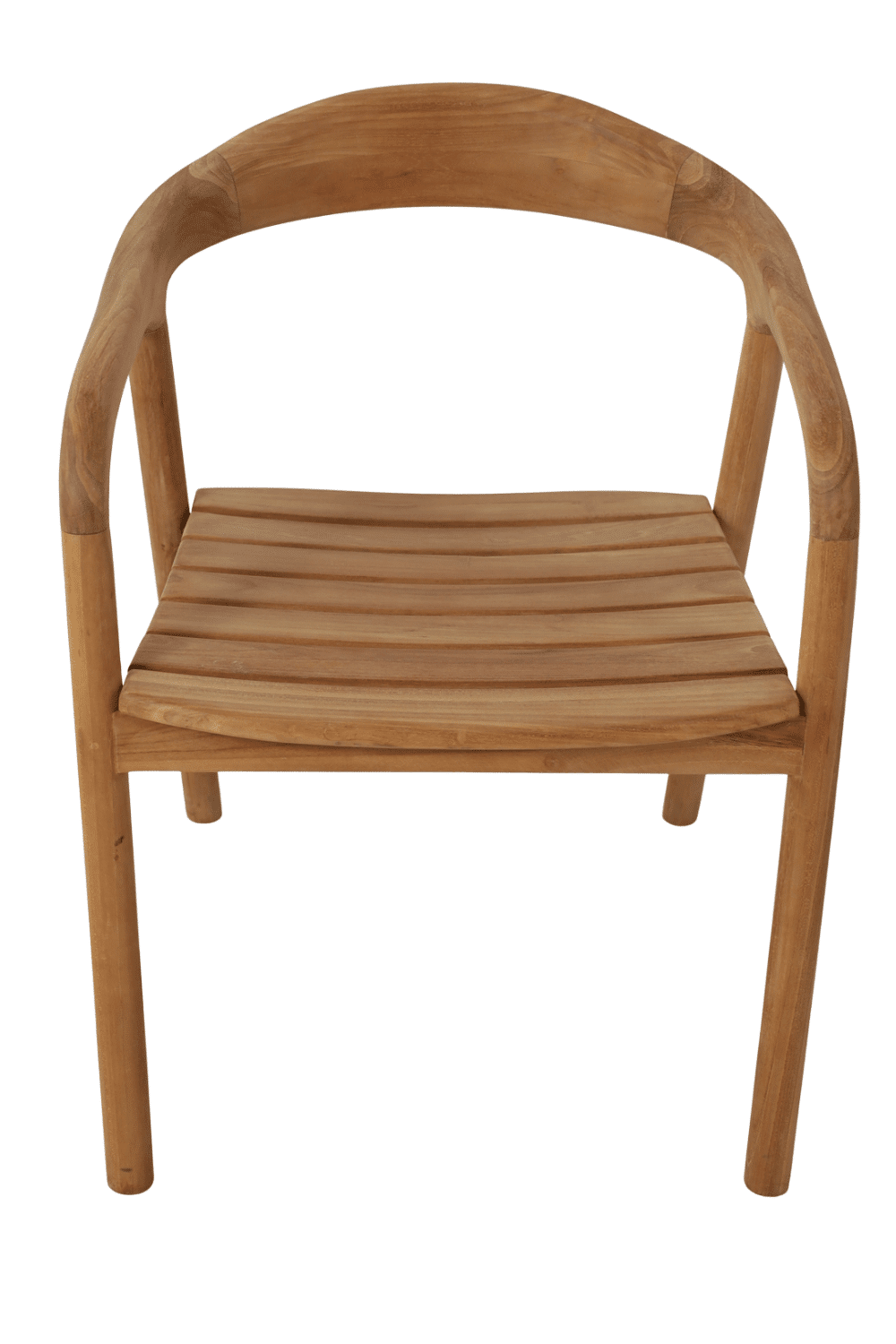 Teak houten ronde tuinstoelen met arm leuning cafe stoeltje