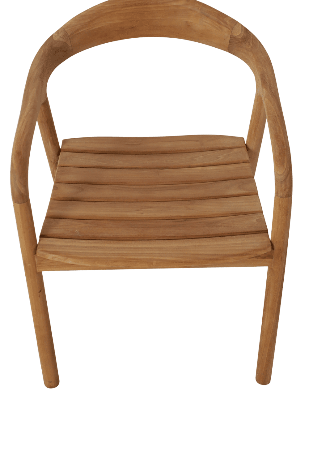 Teak houten ronde tuinstoelen met arm leuning cafe stoeltje