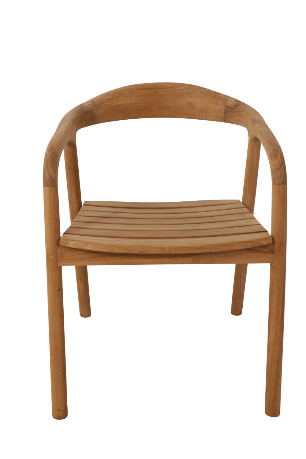 Teak houten ronde tuinstoelen met arm leuning cafe stoeltje