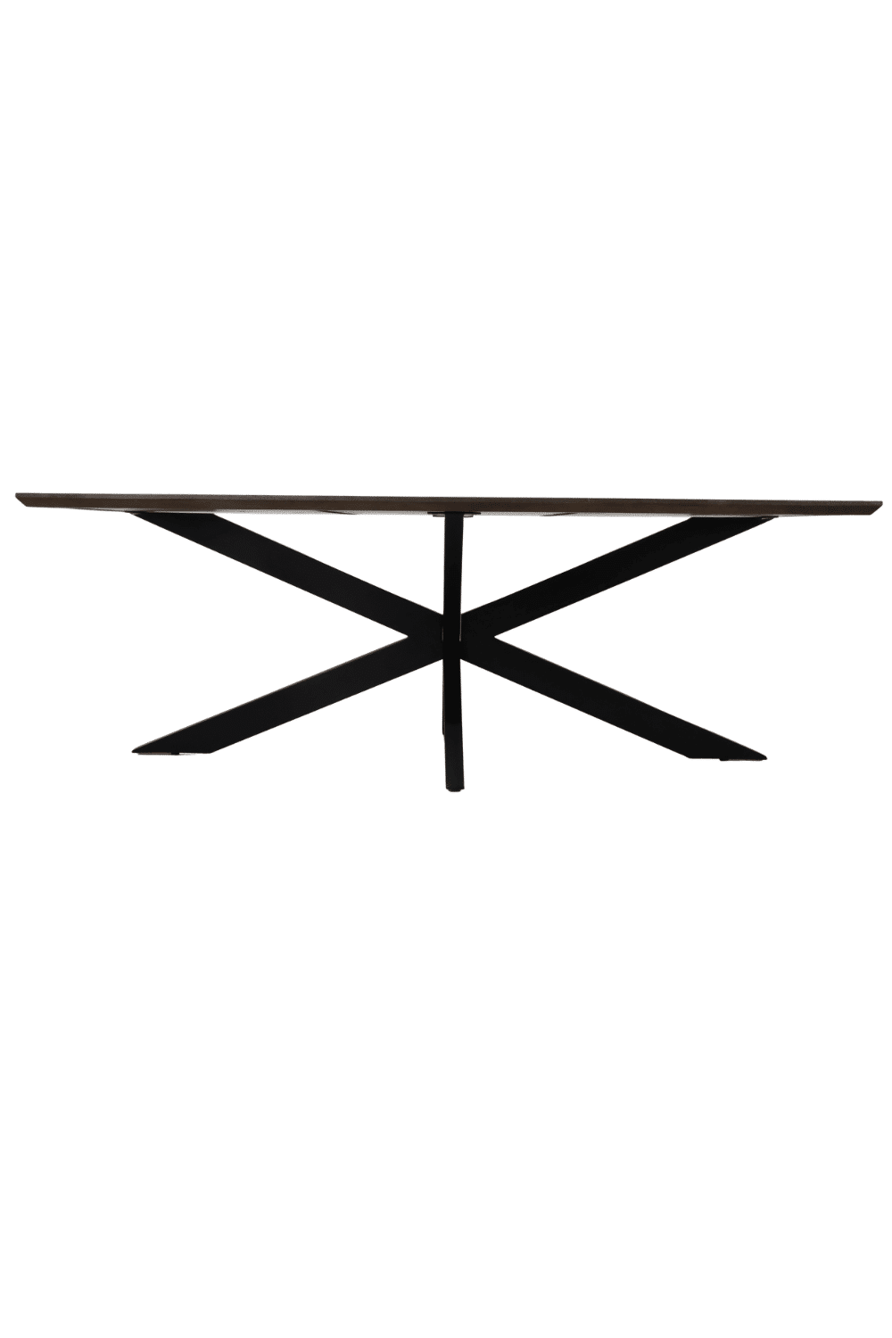 india eettafel walnoot bruin 220 x100 cm