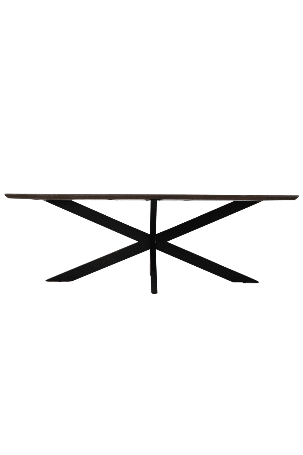 india eettafel walnoot bruin 220 x100 cm