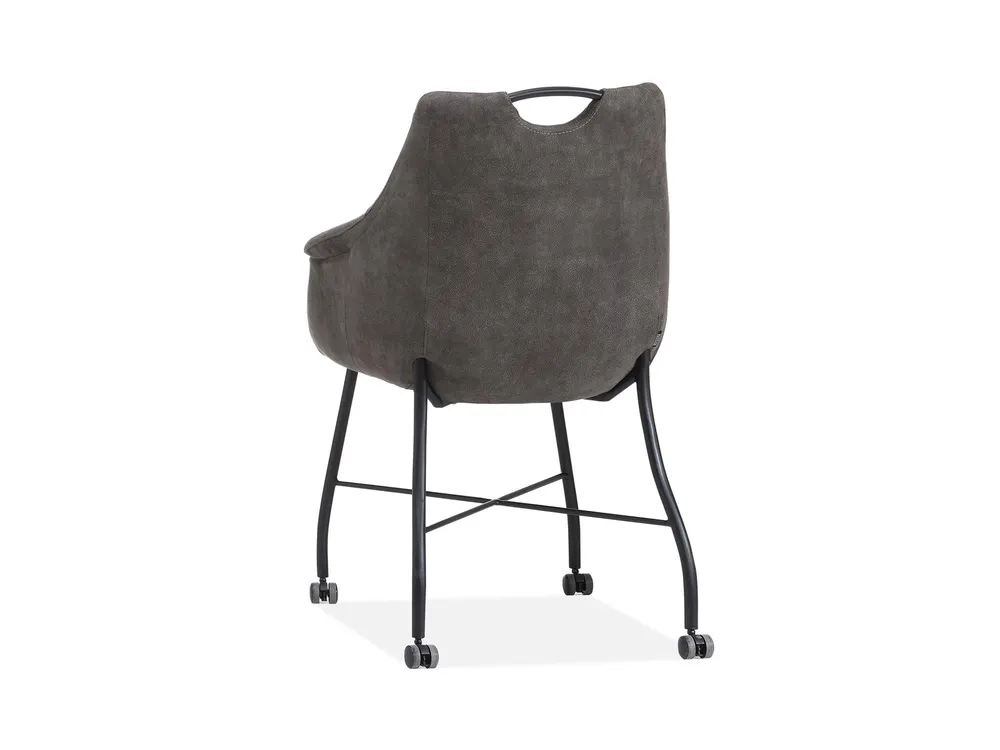 Eetkamerstoel Met Wieltjes Antraciet 6 Stuks