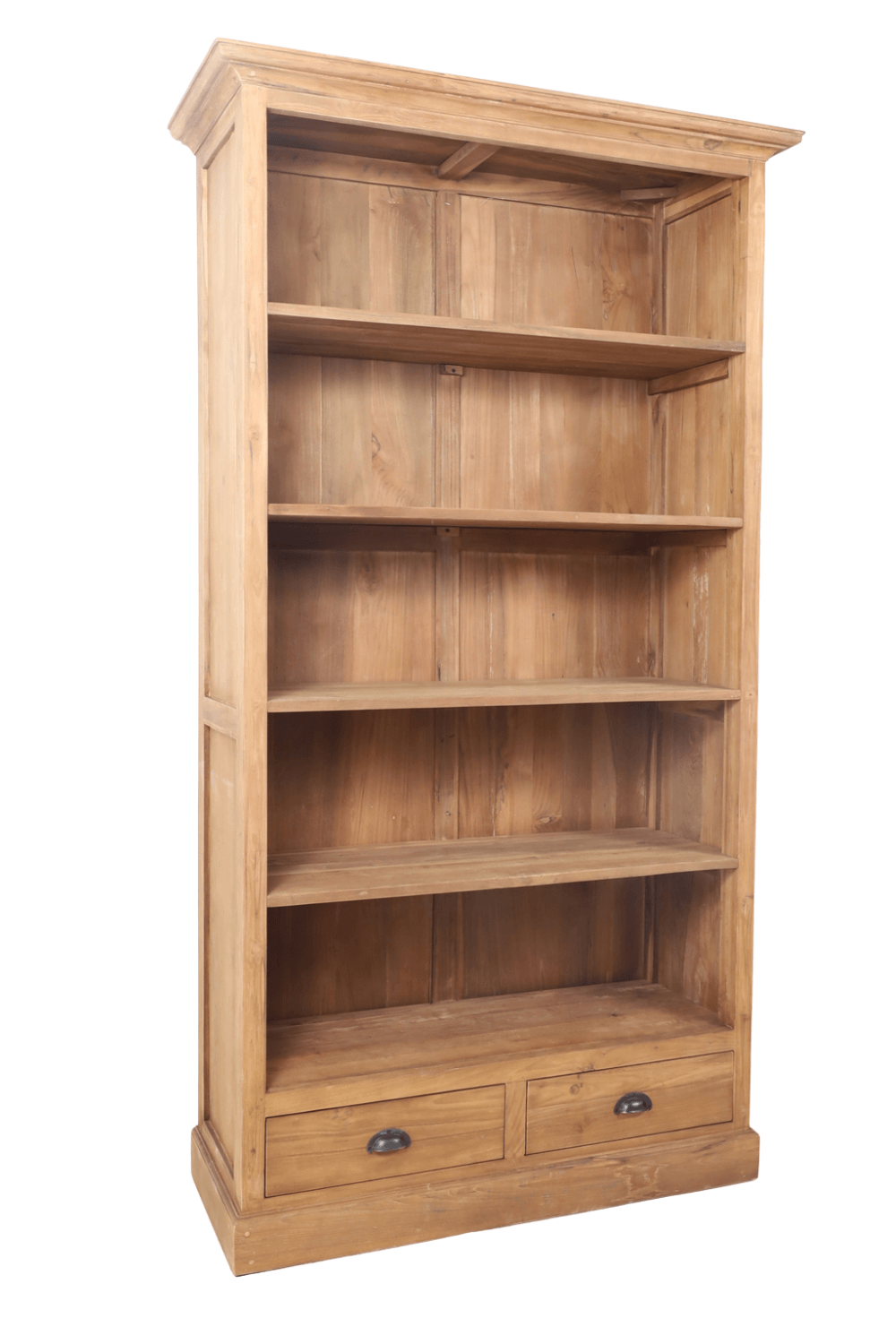 teak houten Boekenkast 110x45x201 cm Bc 4 sem