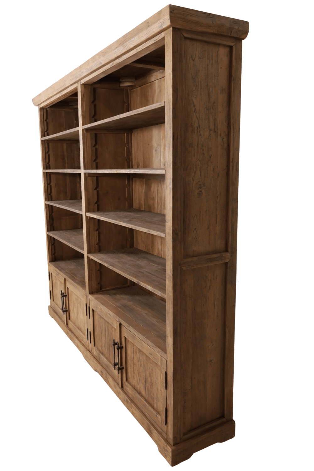 teak houten Winkel kast boekenkast 242x42x215 cm