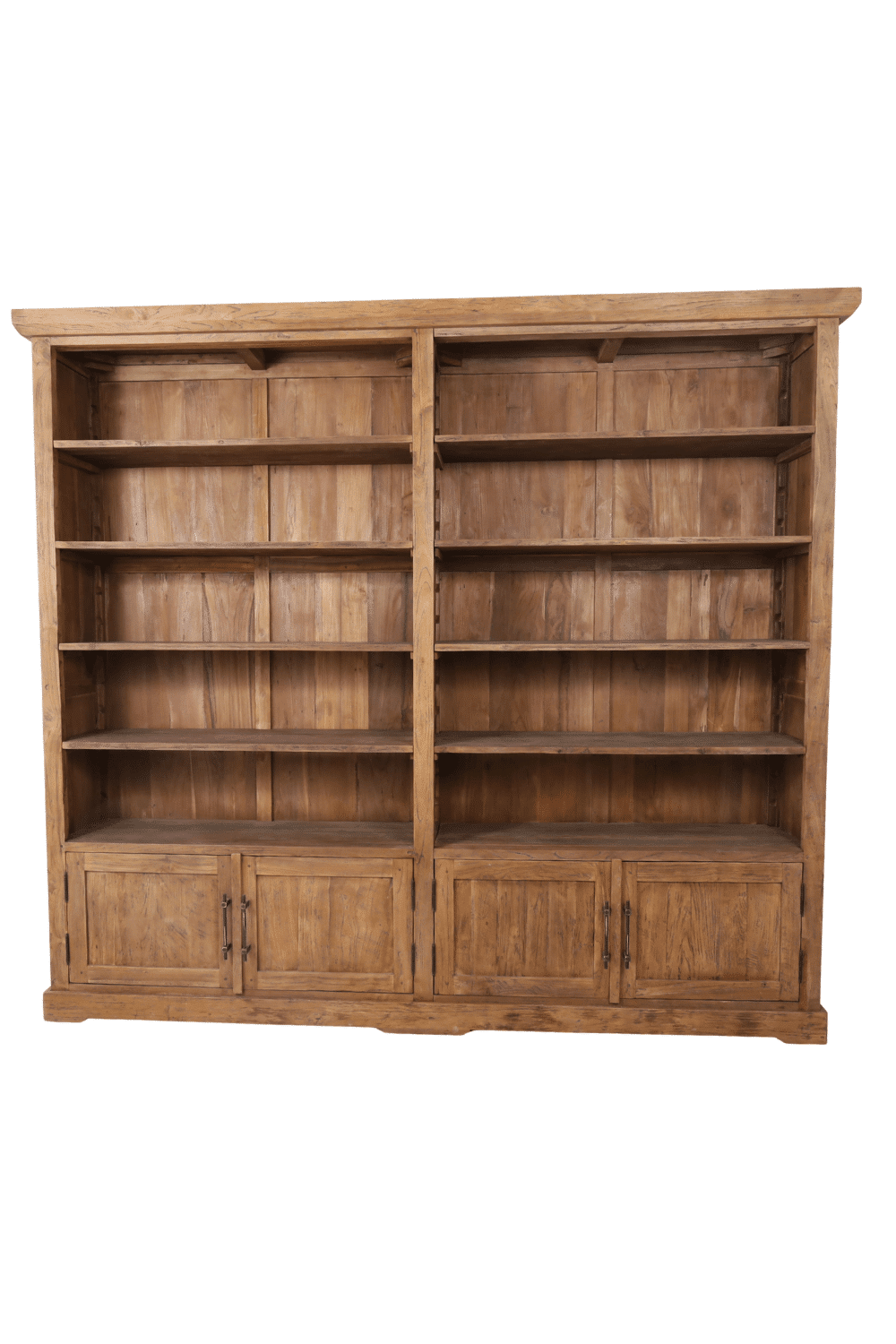 teak houten Winkel kast boekenkast 242x42x215 cm