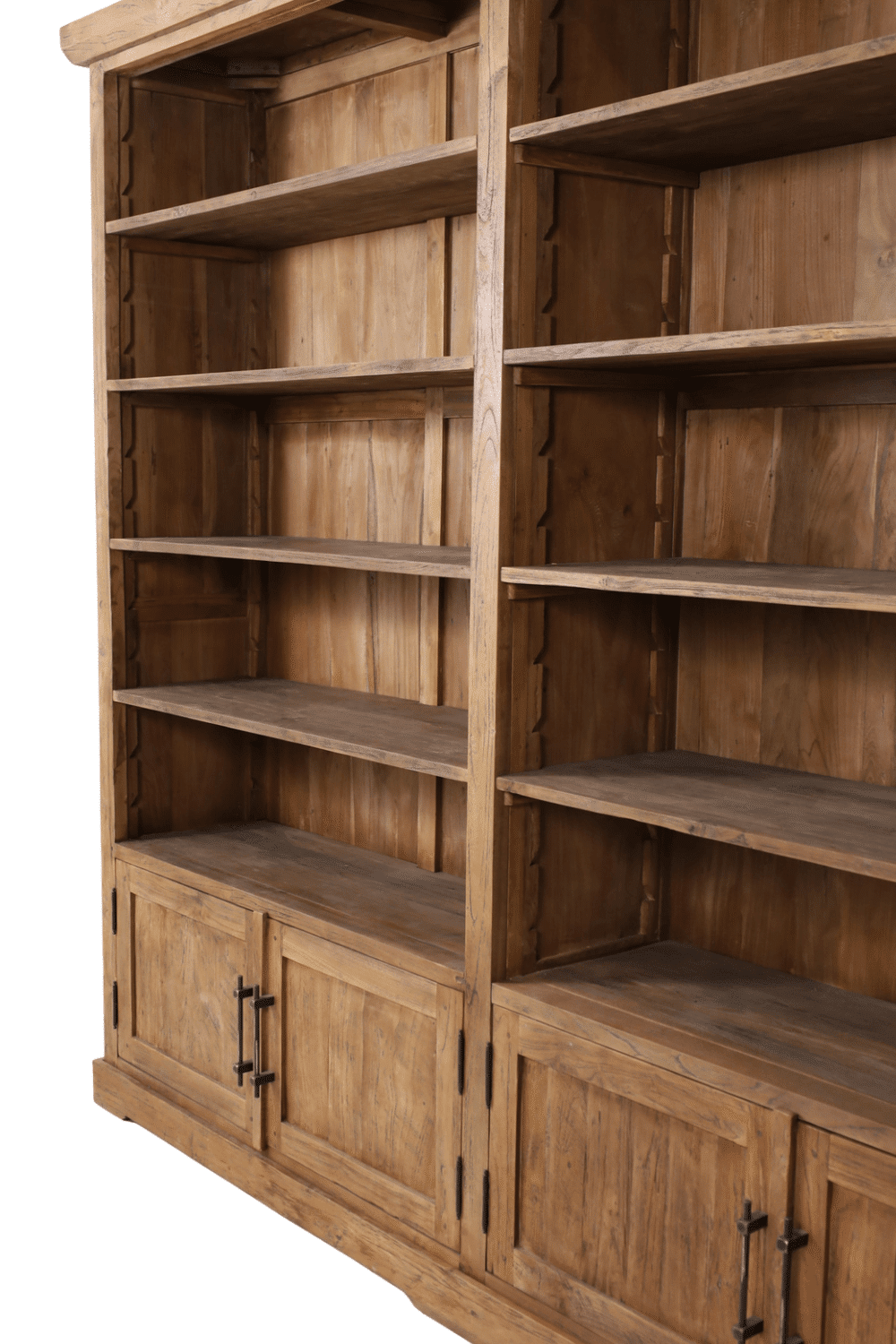 teak houten Winkel kast boekenkast 242x42x215 cm