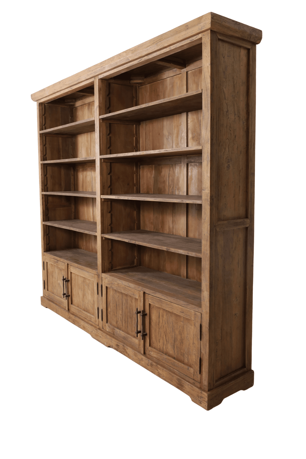 teak houten Winkel kast boekenkast 242x42x215 cm