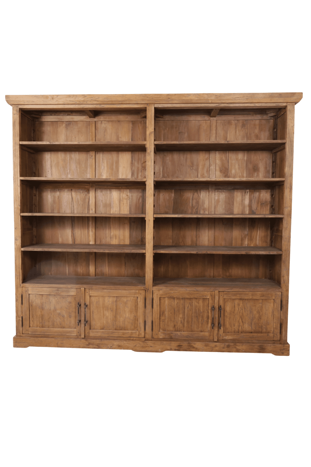 teak houten Winkel kast boekenkast 242x42x215 cm