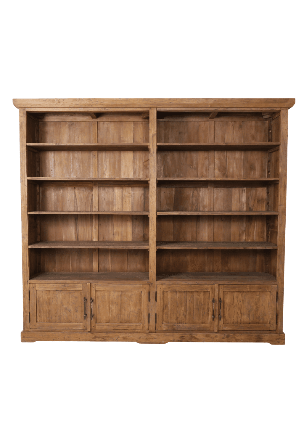 teak houten Winkel kast boekenkast 242x42x215 cm