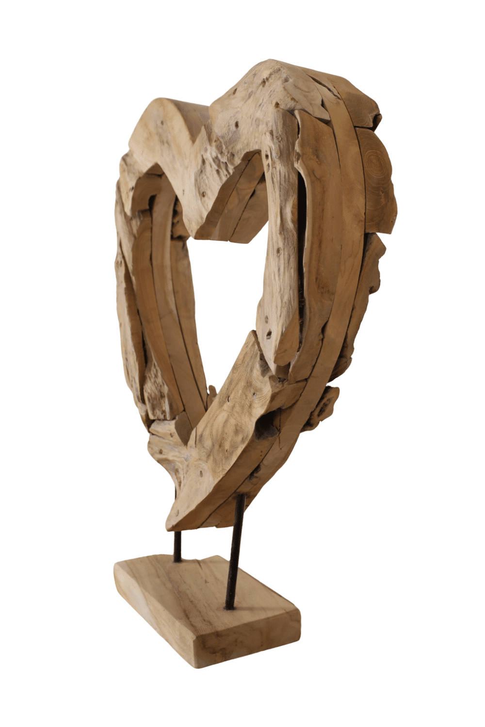 wortel teak hart raamdecoratie