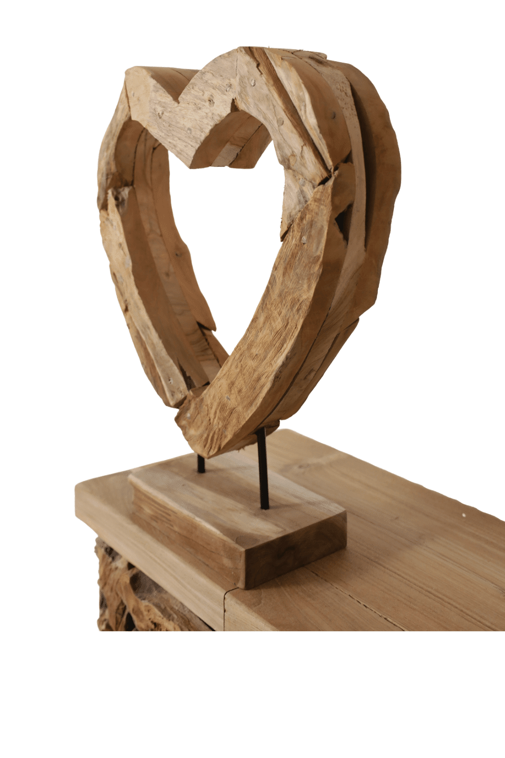 wortel teak hart raamdecoratie