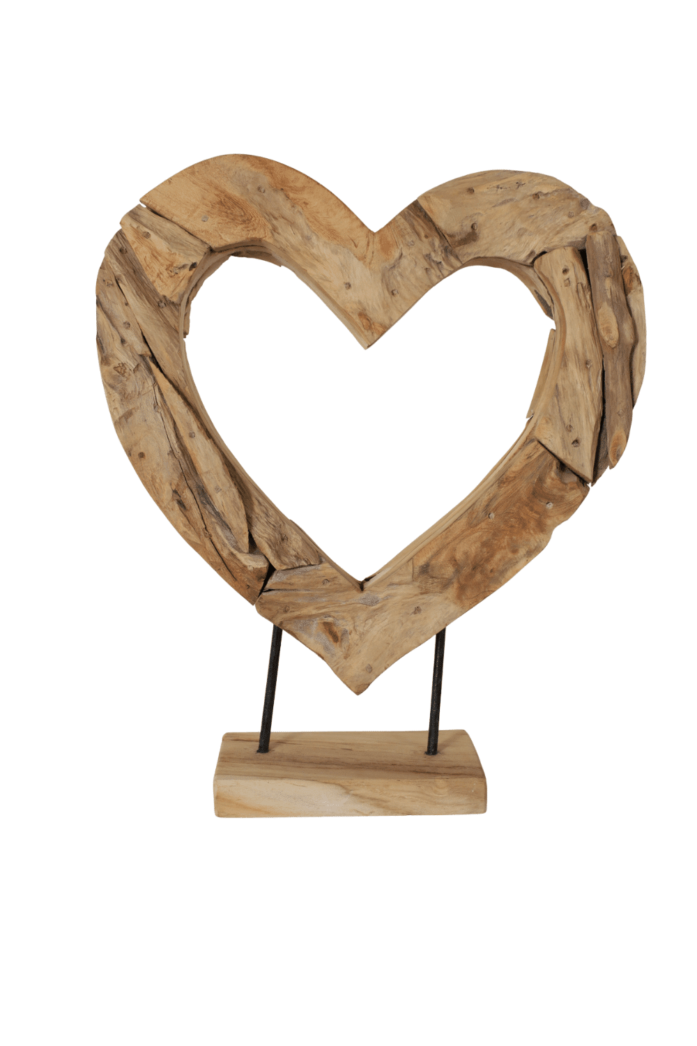 wortel teak hart raamdecoratie