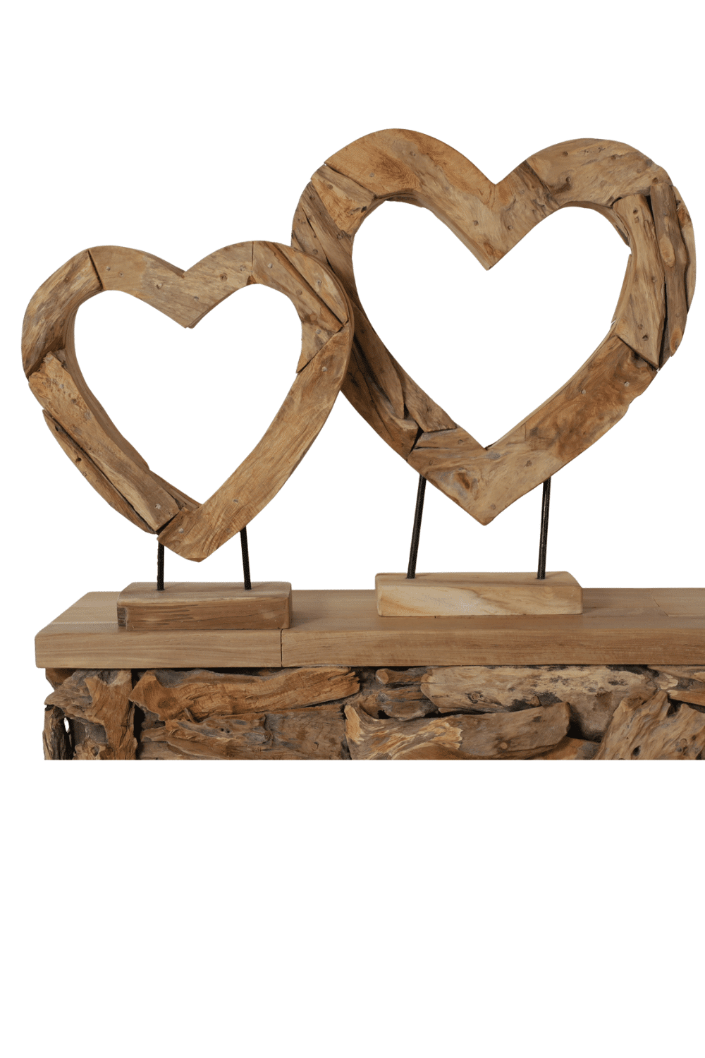 wortel teak hart raamdecoratie
